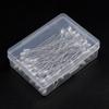5 * 75 mm aguja blanca en forma de pera DIY decoración de corte de ropa aguja de posicionamiento fijo 100 piezas/caja venta al por mayor de fábrica