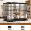 Jaula para Perros Teddy Especial para el Hogar Casa de Metal para Perros Tipo Plegable Espacio Grande Interior Jaula para Perros Medianos y Pequeños Jaula Valla para Mascotas