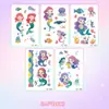 Sereia-Brilhante Hailey/Bolha Submarina/Pônei Arco-Íris/Terra Fantástica Adesivo de Tatuagem Glitter Colorido