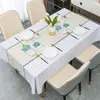 Mantel de PVC impermeable a prueba de aceite anti-quemaduras desechable tapete de mesa estilo ins de alta gama rectangular cubierta de tela para mesa de centro mantel