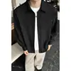 2026 Nueva Camisa de Manga Larga de Lino Plus Size para Primavera Otoño Hombres Casual Holgada Solapa Bolsillo Bordado Camisa Chaqueta