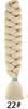 Peluca de trenza grande de color de comercio exterior xpression trenza sucia negra africana fibra química trenza grande