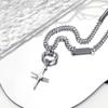 Colar Masculino Aço Titânio Não Desbota Hip-Hop Popular High-End Versátil Corrente de Roupa Simples Personalizado Acessórios Retrô Joias