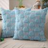 Funda de almohada de conejo bicolor para Pascua transfronteriza, felpa, cojín para sala de estar, sofá, decoración de fiesta, almohada al por mayor