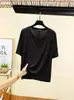 Camiseta Feminina Manga Curta Gola Redonda Verão Nova Modal Solta Emagrecedora Fina Casual Pulôver Camisa Base Casa Top