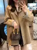 Gabardina Casual de Estilo Coreano con Temperamento para Mujer, Longitud Media, Nuevo 2026 Primavera Otoño, Holgada, Estilo Británico, Abrigo Pequeño