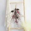 Adornos Navideños de Cristal de Hielo y Bayas Rojas, Decoraciones Colgantes Artificiales de Bayas y Piñas, Accesorios para Decoración de Escenas, Decoraciones Colgantes en Forma de Lágrima