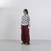 Sudadera con capucha retro de lunares Y2K transfronteriza nueva de otoño e invierno para mujer, sudadera moderna de alta costura única estilo Ins