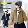 Jaqueta Matelassê Infantil Outono e Inverno 2026 Novo Estilo Roupas Grossas Quentes para Fim de Outono Roupas Finas de Algodão de Inverno para Bebê