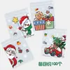 Bolsa con cierre original de Santa Claus, árbol, copo de nieve, caramelo crujiente, galleta, turrón, empaque de regalo para fiesta