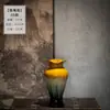 Jarrón de Cerámica Retro Estilo Chino Nuevo de Jingdezhen con Esmalte Degradado para Sala de Estar, Casa de Huéspedes, Entrada Decoración de Arreglo Floral
