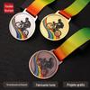 Os fabricantes fornecem medalha de competição de atletismo de liga de zinco de metal personalizado fundição de metal Tinta de ponto de medalha esportiva
