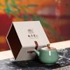 Longquan celadón mineral en bruto hecho a mano tetera de cuchillo saltarín cerámica té olla individual juego de té kung fu chino hogar alta gama mayoreo
