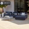 Conjunto de Sofás para Terraço de Hotel ao Ar Livre Móveis de Sofá para Pátio de Jardim de Villa Sofá de Canto ao Ar Livre Sofá de Lazer