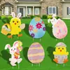 Amazon Señales de Pascua para el Jardín Fiesta de Pascua Huevo Conejo Decorativas para el Césped del Jardín