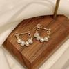 Aretes de Perlas Coreanas para Mujer, Estilo Retro Francés, de Alta Gama, Aretes de Lujo Accesible, Nuevos Aretes de Moda Otoño e Invierno 2025