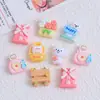 Mini Oso Jardín Lindo Dibujo Animado Hecho a Mano DIY Pegamento de Crema Resina Pequeños Accesorios Pasador Joyería Bolsa de Materiales
