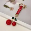 Encanto Popular Transfronterizo de Amazon para Bolso de Cereza Creativa con Pedrería Colgante para Coche Accesorio para Llavero DIY