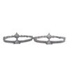 Anillo soporte vacío plateado en plata 925 platino de 18k gema no incrustada piedra principal 3*3mm joyería al por mayor directa de fábrica