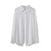 Camisa protectora del sol de estilo francés artístico Oufan para mujer, diseño de principios de otoño con abertura en la espalda, top tipo caftán 11441