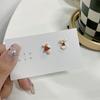 Nuevos Aretes Versátiles de Campana de Alce Navideño Dulces y Lindos Aretes Asimétricos de Clip para Orejas No Perforadas B110