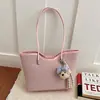 Bolso Tote Estampado de Leopardo Otoño/Invierno 2026 Encanto de Oso Lindo Gran Capacidad Bolso de Hombro Estilo Coreano para Escuela Viaje Bolso de Mano