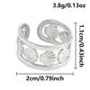 Anillo de Acero Inoxidable con Elementos Marinos, Diseño de Concha Hueca, Apertura Hidráulica, Anillo para Dedo Índice, Anillos de Pareja Unisex, Accesorios de Joyería