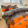 Conjunto de Roupa de Cama Lavável à Máquina de Quatro Peças Presente Atacado Capa de Colcha de Algodão com Aloe Vera Conjunto de Três ou Quatro Peças para Cama de Solteiro em Dormitório Estudantil