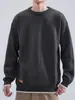 Tricô Retro Falso Duas Peças para Homens no Inverno Engrossado e Quente Gola Redonda Retro Pulôver Solto Casual Malha Base para Homens