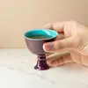 Taza Maestra de Cerámica Morada de Alta Calidad Original de las Dinastías Tang y Song, Taza de Té de Pie Alto para Uso Doméstico, Taza de Té de Imitación Estilo Song para Degustar Té