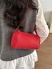 Bolso de axila coreano de alta gama, bolso de hombro de gamuza elegante, bolso de mano elegante para el trabajo, bolso cilíndrico