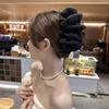 Presilha de Cabelo com Laço Grande Dupla Face Nuvem Bolha Clip de Tubarão de Rede para Mulheres Parte de Trás da Cabeça Novo 2025 Acessório de Cabelo