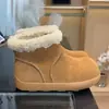 Botas de Nieve Peludas para Mujer 2026 Nuevo Estilo de Invierno, Engrosadas con Piel, Suela Gruesa, Antideslizantes, Cálidas Botas Cortas Estilo Birkenstock