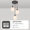 Nuevo Lámpara Colgante para Comedor Tres Cabezas Simple Mesa de Comedor Sala de Estar Celebridad de Internet Dormitorio Mesita de Noche Lámpara Colgante Pequeña Lámpara Creativa para Barra de Bar Arte de Madera y Hierro