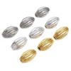 Ouro Real 18K Banhado Ouro Branco Espesso Cor Prata Conserva Cor Padrão Melancia Rugby Contas de Arroz Contas Espaçadoras Pingente Pingente Joias DIY Acessórios