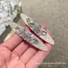 Pinza para el pelo con forma de corazón de perla de cristal estilo coreano, pinza para flequillo deslumbrante de alta resistencia, pinza de pico de pato de lujo ligero, accesorio para el cabello