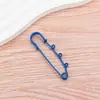 Imperdibles de Seguridad Grandes de Tres Anillos Lacados de Colores en Varios Tamaños para Decoración de Suéteres, Pines de Bucle Anti-Exposición de Color Caramelo