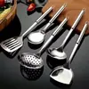 Ventas Directas de Fábrica Espátula Cucharón Cuchara de Sopa de Acero Inoxidable Cuchara para Saltear al Wok al por Mayor Espátula para Freír Cuchara para Hot Pot Juego de Utensilios de Cocina Cuchara Espátula Colador