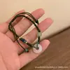Novas Pulseiras de Contas Costuradas Estilo Chinês Casal para Mulheres no Outono e Inverno Pulseiras Maillard Retrô de Nicho com Pulseiras Elegantes e de Alto Padrão