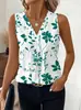 Chal de moda casual versátil de alta calidad, transpirable y ligero, sin mangas, con cuello en V, 2025, transfronterizo americano