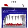 Boao atacado de equipamento de pesca cabeça vermelha branca 5.5/7/9cm cauda T isca macia dez embalagens finas Isca Macia Isca Luya Isca de Mar