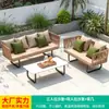Sofá Externo Mojia, Sofá de Rattan para Jardim de Pátio, Cadeira de Rattan para Lazer em Terraço Externo, Cadeira de Sofá Dupla de Rattan