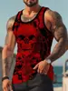 Chaleco de Verano para Vacaciones en la Playa Transfronterizas 2026 para Hombre con Estampado de Calavera, Chaleco Deportivo Casual sin Mangas para Hombre