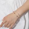 Pulsera de Cristal de Doble Capa Badu para Mujer, Versátil y de Alta Gama, Cristal de Fresa Piedra Lunar, Pulsera Joyería Flor de Durazno Amor Estable
