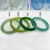 Fornecimento Direto da Fábrica de Pulseira de Pedra Olho de Gato de Alta Qualidade, Pulseira Larga Verde Espinafre Rosa Profundo, Pulseira de Vidro Imitação de Jade Transfronteiriça