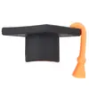 Exclusivo para vendas transfronteiriças: Ponta e tampa de caneta de boné de formatura em PVC, borlas coloridas para a temporada de formatura, proteção de extensão em borracha macia