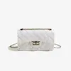 Bolsa de Gelatina Cuadrada Barbie, Bolso de Noche Moderno y Versátil, Resistente a las Manchas y Fácil de Lavar, Bolso Cruzado de Verano para Mujer, Venta al por Mayor Transfronteriza Personalización