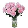 Qi Hao Arte Floral Toque Realista Hidratante Buquê de Rosas Britânicas Fotografia de Casamento Decoração de Casa Flores Artificiais em Vaso