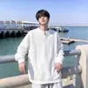 Moletom com decote V e rebites de alta resistência 380g para meninos, novo outono 2026 estilo americano jovem cityboy camiseta de manga longa