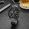 Reloj Simple Nuevo Reloj de Regalo Barato Reloj de Moda Banda de Acero Reloj de Cuarzo Reloj de Negocios para Hombre Venta al por Mayor